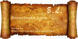 Borovicska Luca névjegykártya